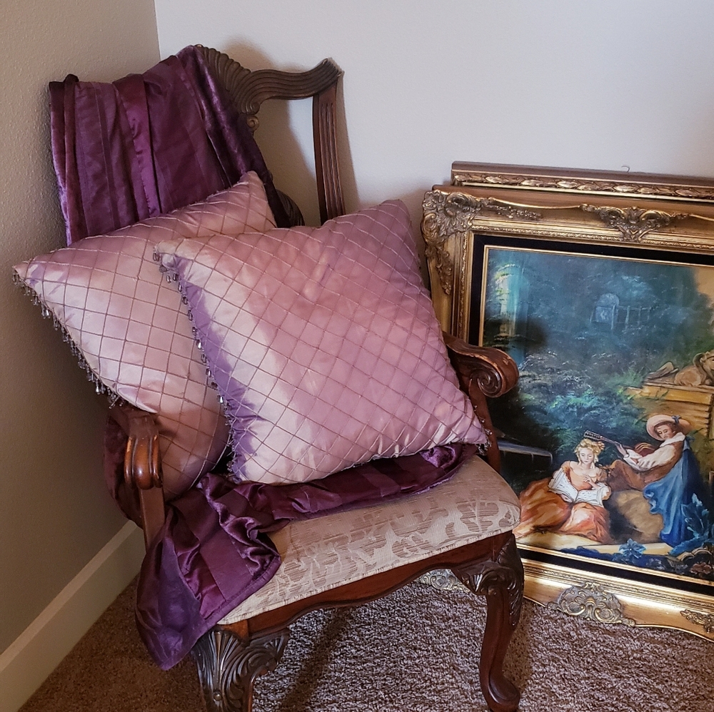 2x Silk Style Accent Pillows - Picture 5 of 16